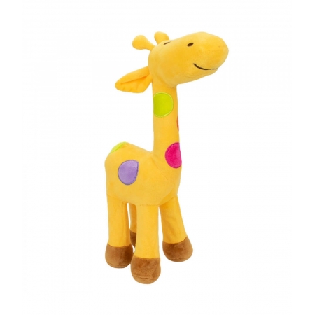 Girafa Amarela Com Pintas Coloridas 34cm - PelÃºcia ampliada
