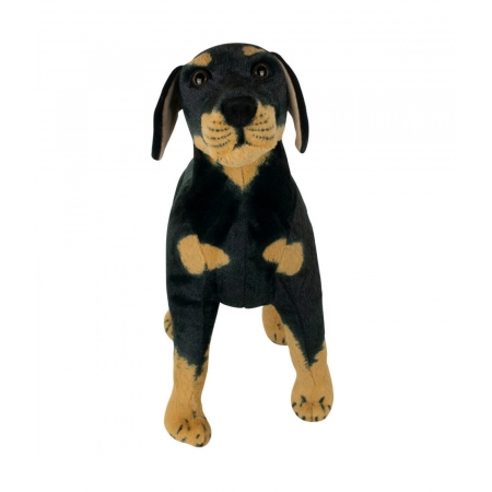 Cachorro Rottweiler Realista 55cm - PelÃºcia ampliada