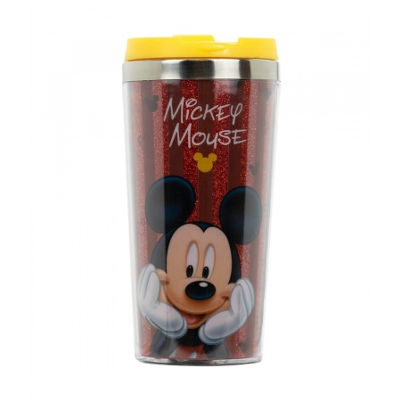 Copo TÃ©rmico Mickey Tampa Amarela 450ml - Disney ampliada