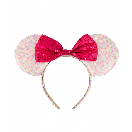 Tiara LaÃ§o Pink Orelhas Minnie - Disney ampliada