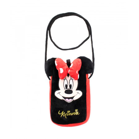 Bolsa Porta Celular Preta Minnie Disney ampliada