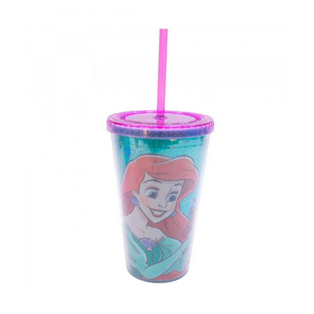 Copo Princesa Ariel verde agua Disney ampliada