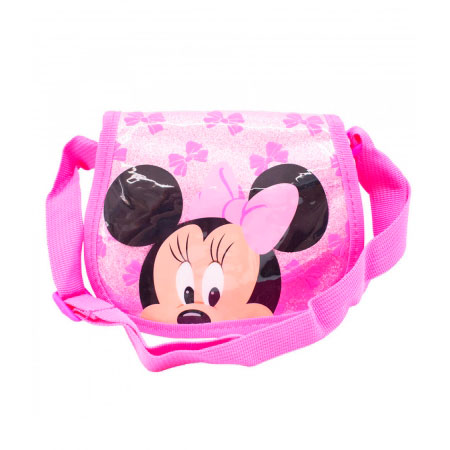 Bolsa Infantil Rosa Com Glitter - Minnie ampliada