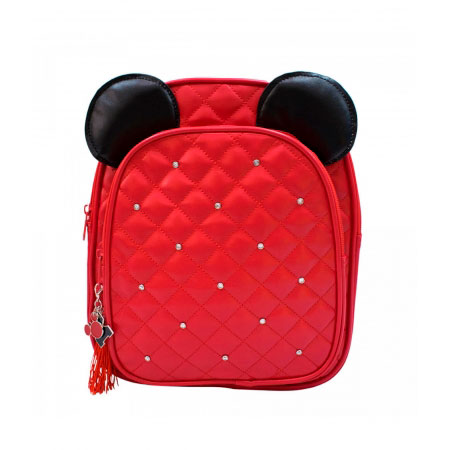 Mochila Vermelha com Orelha Mickey Disney ampliada