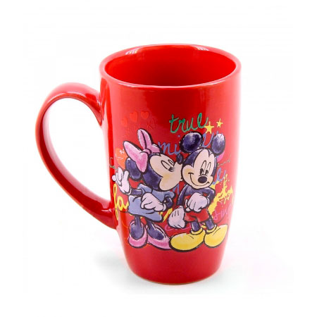 Caneca Vermelha True Love Mickey e Minnie ampliada