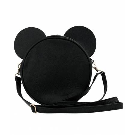 Bolsa Tiracolo Circular Rosto Cores Mickey 22x6x22cm - Disney ampliada