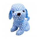 Cachorro Sentado Pano Azul 29cm - PelÃºcia