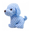 Cachorro Sentado Pano Azul 29cm - PelÃºcia