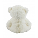 Urso Branco Sentado LaÃ§o 29cm - PelÃºcia
