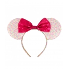 Tiara LaÃ§o Pink Orelhas Minnie - Disney