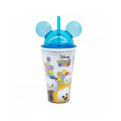 Copo Azul com Orelhas Mickey e Minnie TsumTsum Disney