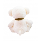 Urso Branco Sentado Cachecol 60cm - PelÃºcia