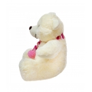 Urso de PelÃºcia Branco com Cachecol 21cm