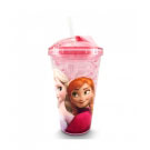 Copo Congelante Rosa Frozen Elsa e Anna Disney