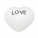 Decor Porcelana Heart Cute Love Branco 