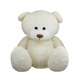 Urso Branco Sentado Sorriso 73cm - PelÃºcia