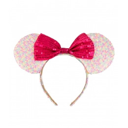 Tiara LaÃ§o Pink Orelhas Minnie - Disney