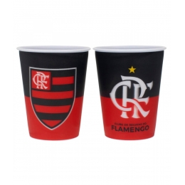 Jogo 2 Copos PlÃ¡stico 3D 400ml - Flamengo