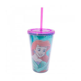 Copo Princesa Ariel verde agua Disney