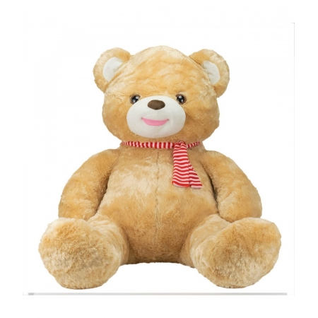 Urso Caramelo Cachecol Sentado 65cm - PelÃºcia ampliada