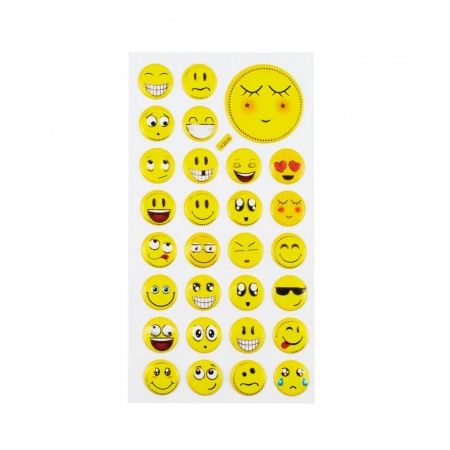 Cartela Adesivos Emojis Modelo H ampliada