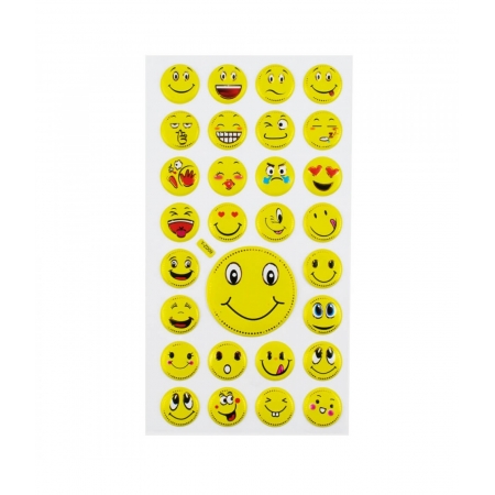 Cartela Adesivos Emojis Modelo F ampliada