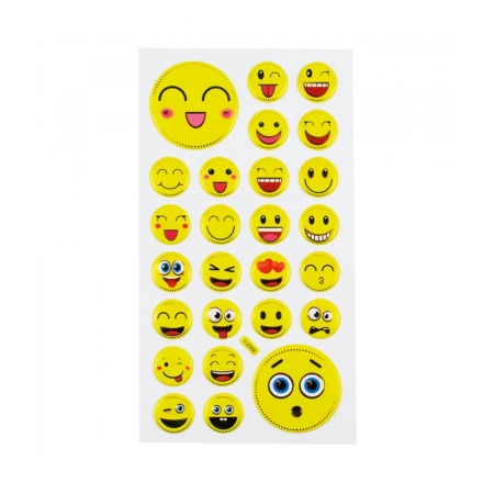 Cartela Adesivos Emojis Modelo D ampliada