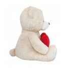 Urso Branco CoraÃ§Ã£o Te Amo 90cm - PelÃºcia