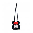 Bolsa de Pelúcia Preta com Rosto Minnie