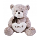 Urso Marrom de Pelï¿½cia com Coraï¿½ï¿½o Foffy-50CM