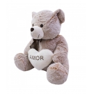 Urso Marrom de Pelï¿½cia com Coraï¿½ï¿½o Foffy-50CM