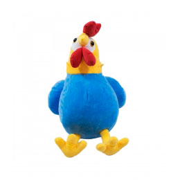 Galo de Pelucia com Roupa Azul Foffy