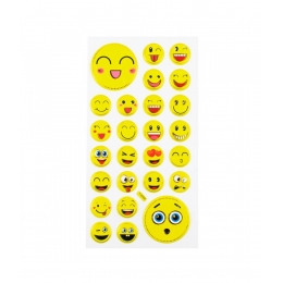 Cartela Adesivos Emojis Modelo G1