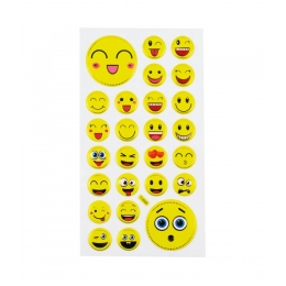 Cartela Adesivos Emojis Modelo D