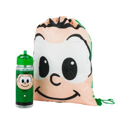 Garrafa Cebolinha C Mochila - Turma da MÃ´nica