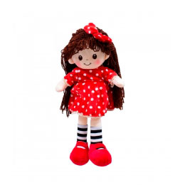 Boneca Vestido Vermelho  38cm